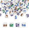 Fashewelry 72Pcs 4 Color Handmade Porcelain Ceramic Beads Strands PORC-FW0001-01-10