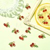 30Pcs Glass & Acrylic Beaded Charms PALLOY-CJ0003-03-5