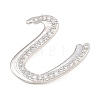 Brass Micro Pave Clear Cubic Zirconia Pendants CU-CBA8481-01P-U-2