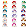 18Pcs 9 Colors Polycotton(Polyester Cotton) Rainbow Wall Hanging FIND-DC0002-90-1
