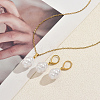 Oval Plastic Imitation Pearl Earrings & Pendant Necklaces Sets for Women XB7297-1