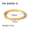 304 Stainless Steel Pave Cubic Zirconia Bangles FS-WG09E60-06-1