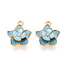 304 Stainless Steel Enamel Pendants STAS-N124-34B-G-1