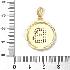 Brass Micro Pave Clear Cubic Zirconia Pendants KK-L253-17G-B-3