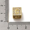 Brass Cubic Zirconia Beads KK-Q818-01C-G-3