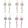 Flower Dangle Earrings EJEW-TA00636-2