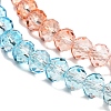 Transparent Painted Glass Beads Strands DGLA-A034-T8mm-A19-4