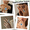 SUNNYCLUE 16Pcs 8 Style Adjustable Alloy Finger Rings Components FIND-SC0008-67-5