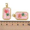 Brass Enamel Pendants KK-L190-012G-03-3