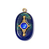 304 Stainless Steel Resin Pendants STAS-OY012-56G-1