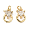 Brass Pave Cubic Zirconia Pendants KK-A291-18G-1