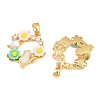 Brass Micro Pave Clear Cubic Zirconia Pendants KK-H262-15G-3