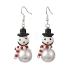 Christmas Handmade Lampwork Dangle Earrings EJEW-JE07516-4