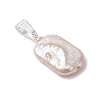 Natural Baroque Keshi Pearl Pendants PALLOY-JF05218-02-2