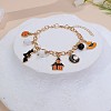Halloween Alloy Enamel Charm Bracelets FS-WGDE872-02-2