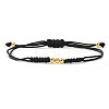 Stylish Unisex Round Brass Bead Braided Bracelets OJ1564-3-1