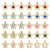 50Pcs 10 Colors Rhinestone Pendants IFIN-TA0001-53-9