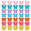  56Pcs 7 Colors Spray Painted Alloy Beads FIND-TA0002-99-2