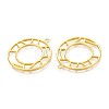 Alloy Open Back Bezel Pendants PALLOY-WH0068-02G-2