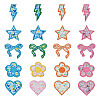 8 Bags 4 Colors  Polyester Embroider Self-adhesion Thread Iron on/Sew On Patches PATC-TA0001-51-3
