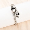 304 Stainless Steel Bangles for Men Women BJEW-H631-05C-AS-1