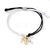 Handmade Adjustable Brass Cord Charm Bracelets OH6881-8-1