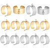 24Pcs 2 Colors 304 Stainless Steel Finger Ring Settings STAS-BBC0010-09D-7