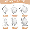 GOMAKERER 80Pcs 6 Style Irregular Rhombus & Teardrop Glass Sew On Rhinestone GLAA-GO0001-16-2