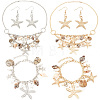   Natural Shell & Starfish Beach Jewelry Set SJEW-PH0001-14-1
