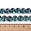 Electroplate Transparent Glass Beads Strands EGLA-B012-AB18-4