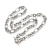 Non-Tarnish Unisex 304 Stainless Steel Figaro Chain Necklaces NJEW-H215-03P-4