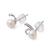 Natural Pearl Ear Studs EJEW-P286-39P-2