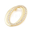 Brass Micro Pave Clear Cubic Zirconia Pendants CU-CBA8481-01G-O-2
