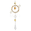 Natural Topaz Jade & Citrine & Glass Suncatcher HJEW-TA00454-02-1