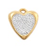 304 Stainless Steel Polymer Clay Rhinestone Pendants RESI-R155-012G-05-1