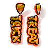Halloween Handmade Glass Seed Beads Dangle Stud Earrings WA9568-1-1