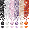 300Pcs 6 Colors Diamond Shape Grade A Cubic Zirconia Cabochons ZIRC-PH0001-43B-06-1
