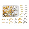 48Pcs 12 Styles 201 Stainless Steel Stud Earring Findings EJEW-TA0001-06-17