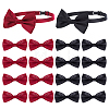 AHADERMAKER 16Pcs 2 Colors Adjustable Polyester Bow Ties AJEW-GA0006-74-1