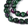 Dyed Natural White Jade Beads Strands G-T139-8mm-60-20-3
