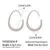 304 Stainless Steel Teardrop Dangle Earrings TS6139-2-1