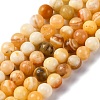 Natural Yellow Jade Beads Strands G-F591-17-8MM-1