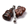 Natural Mahogany Obsidian Pendants G-B127-06P-09-3