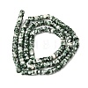 Natural Green Spot Jasper Heishi Beads Strands G-A299-A22-01-3