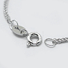 Rhodium Plated 925 Sterling Silver Chain Necklaces STER-F039-45cm-17P-2