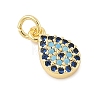 Brass Micro Pave Cubic Zirconia Pendants KK-U056-09G-2