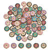 60Pcs 6 Colors Alloy Enamel Beads ENAM-WR0001-22-1