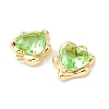 Brass Micro Pave Cubic Zirconia Charms KK-L208-06G-06-3