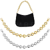 2Pcs 2 Colors CCB Plastic Heart Beaded Bag Handles with Clasps AJEW-CL0005-65-1