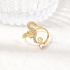 304 Stainless Steel Micro Pave Cubic Zirconia Cuff Open Rings RJEW-Z130-01G-01-1